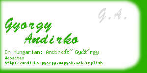 gyorgy andirko business card